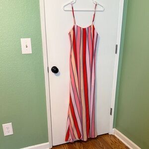 Buddy Love Multicolor Striped Spaghetti Strap Maxi Dress